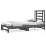 Sofá cama extraíble sin colchón gris 2x(90x200) cm