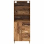 Aparador alto con cajón Madera envejecida 69,5 x 32,5 x 180 cm en Aparadores | Comprar online en Foro24