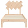 Bed frame with solid wood headboard by , Beds and slatted bases - Ref: Foro24-3193691, Price: 88,63 €, Discount: %