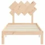 Estructura de cama con cabecero madera maciza de , Camas y somieres - Ref: Foro24-3193691, Precio: 87,50 €, Descuento: %