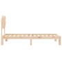 Bed frame with solid wood headboard by , Beds and slatted bases - Ref: Foro24-3193691, Price: 88,63 €, Discount: %