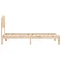 Estructura de cama con cabecero madera maciza de , Camas y somieres - Ref: Foro24-3193691, Precio: 87,50 €, Descuento: %