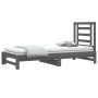 Sofá cama extraíble sin colchón gris 2x(90x200) cm