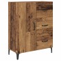 Aparador alto con cajón Madera envejecida 69,5 x 34 x 180 cm en Aparadores | Comprar online en Foro24