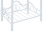 Mesita de noche de acero y vidrio templado 45x30,5x60 cm blanco de vidaXL, Mesitas de noche - Ref: Foro24-246728, Precio: 44,...