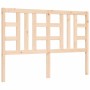 Double bed frame with solid wood headboard by , Beds and slatted bases - Ref: Foro24-3191946, Price: 135,56 €, Discount: %