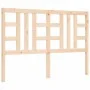Double bed frame with solid wood headboard by , Beds and slatted bases - Ref: Foro24-3191946, Price: 142,07 €, Discount: %