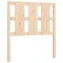 Single bed frame with solid wood headboard by , Beds and slatted bases - Ref: Foro24-3192191, Price: 89,19 €, Discount: %