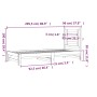 Sofá cama extraíble sin colchón gris 2x(90x200) cm