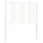 Weißer Massivholzbettrahmen mit Kopfteil 100x200 cm von , Betten und Lattenroste - Ref: Foro24-3192222, Preis: 133,38 €, Raba...