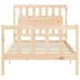 Bed frame with solid wood headboard 100x200 cm by , Beds and slatted bases - Ref: Foro24-3192416, Price: 117,52 €, Discount: %