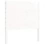 Single bed frame with white solid wood headboard by , Beds and slatted bases - Ref: Foro24-3192712, Price: 134,77 €, Discount: %