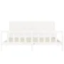 Estructura cama de matrimonio con cabecero madera maciza blanco de , Camas y somieres - Ref: Foro24-3192767, Precio: 222,13 €...