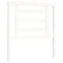 Single bed frame with white solid wood headboard by , Beds and slatted bases - Ref: Foro24-3192842, Price: 107,40 €, Discount: %