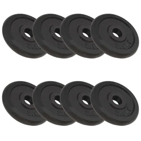 Gusseisen-Hantelscheiben 8 Stück 2,5 kg von vidaXL, freies Gewicht - Ref: Foro24-91391, Preis: 86,27 €, Rabatt: %