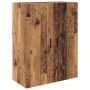 Aparador alto con cajón Madera envejecida 69,5 x 34 x 180 cm en Aparadores | Comprar online en Foro24