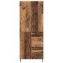 Aparador alto con cajón Madera envejecida 69,5 x 34 x 180 cm en Aparadores | Comprar online en Foro24