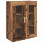 Aparador alto con cajón Madera envejecida 69,5 x 34 x 180 cm en Aparadores | Comprar online en Foro24