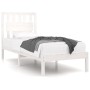 Massives Bettgestell aus weißem Kiefernholz, 100 x 200 cm von , Betten und Lattenroste - Ref: Foro24-3103924, Preis: 107,50 €...