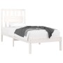 Massives Bettgestell aus weißem Kiefernholz, 100 x 200 cm von , Betten und Lattenroste - Ref: Foro24-3103924, Preis: 107,50 €...