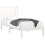 Solid white pine wood bed frame 100x200 cm by , Beds and slatted bases - Ref: Foro24-3103924, Price: 106,14 €, Discount: %