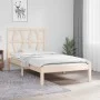 Solid pine wood bed frame 75x190 cm by , Beds and slatted bases - Ref: Foro24-3103958, Price: 78,95 €, Discount: %