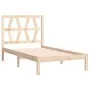 Solid pine wood bed frame 75x190 cm by , Beds and slatted bases - Ref: Foro24-3103958, Price: 78,95 €, Discount: %