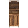 Aparador alto Madera envejecida 69,5 x 34 x 180 cm en Aparadores | Comprar online en Foro24