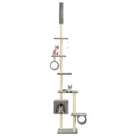 Katzenkratzbaum mit Sisalkratzbaum 260 cm grau von vidaXL, Katzenmöbel - Ref: Foro24-170532, Preis: 86,24 €, Rabatt: %
