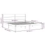 Weißes Massivholzbettgestell Supe King 180x200 cm von , Betten und Lattenroste - Ref: Foro24-3104169, Preis: 203,55 €, Rabatt: %