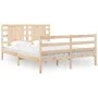 Solid pine wood bed frame 135x190 cm by , Beds and slatted bases - Ref: Foro24-3104258, Price: 134,93 €, Discount: %