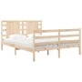 Solid pine wood bed frame 135x190 cm by , Beds and slatted bases - Ref: Foro24-3104258, Price: 134,93 €, Discount: %