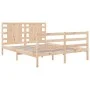 Solid pine wood bed frame 135x190 cm by , Beds and slatted bases - Ref: Foro24-3104258, Price: 134,93 €, Discount: %