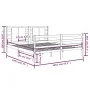 Solid pine wood bed frame 135x190 cm by , Beds and slatted bases - Ref: Foro24-3104258, Price: 134,93 €, Discount: %