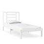 White single solid wood bed frame 75x190 cm by , Beds and slatted bases - Ref: Foro24-3104309, Price: 91,65 €, Discount: %