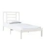 White single solid wood bed frame 75x190 cm by , Beds and slatted bases - Ref: Foro24-3104309, Price: 91,65 €, Discount: %