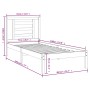 White single solid wood bed frame 75x190 cm by , Beds and slatted bases - Ref: Foro24-3104309, Price: 92,99 €, Discount: %