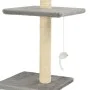 Rascador para gatos con poste rascador de sisal 260 cm gris de vidaXL, Mobiliario para gatos - Ref: Foro24-170532, Precio: 86...