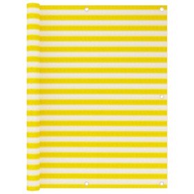 Toldo para balcón HDPE amarillo y blanco 120x600 cm
