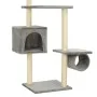 Rascador para gatos con poste rascador de sisal 260 cm gris de vidaXL, Mobiliario para gatos - Ref: Foro24-170532, Precio: 86...