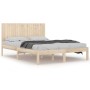 Estructura de cama de madera maciza de pino 200x200 cm de , Camas y somieres - Ref: Foro24-3104433, Precio: 163,75 €, Descuen...
