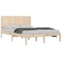 Solid pine wood bed frame 200x200 cm by , Beds and slatted bases - Ref: Foro24-3104433, Price: 166,16 €, Discount: %