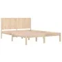 Solid pine wood bed frame 200x200 cm by , Beds and slatted bases - Ref: Foro24-3104433, Price: 166,16 €, Discount: %