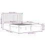 Solid pine wood bed frame 200x200 cm by , Beds and slatted bases - Ref: Foro24-3104433, Price: 166,16 €, Discount: %