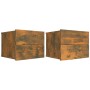 Nachttisch aus geräuchertem Eichensperrholz, 40 x 30 x 30 cm von vidaXL, Nachttische - Ref: Foro24-815412, Preis: 61,54 €, Ra...