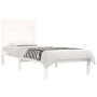 Estructura de cama madera maciza individual blanco 75x190 cm de , Camas y somieres - Ref: Foro24-3104569, Precio: 104,57 €, D...