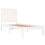 Weißer Einzelbettrahmen aus Massivholz, 75 x 190 cm von , Betten und Lattenroste - Ref: Foro24-3104569, Preis: 107,79 €, Raba...