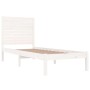 Weißer Einzelbettrahmen aus Massivholz, 75 x 190 cm von , Betten und Lattenroste - Ref: Foro24-3104569, Preis: 109,32 €, Raba...