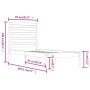 Weißer Einzelbettrahmen aus Massivholz, 75 x 190 cm von , Betten und Lattenroste - Ref: Foro24-3104569, Preis: 109,32 €, Raba...