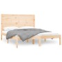 Solid wood bed frame 150x200 cm by , Beds and slatted bases - Ref: Foro24-3104613, Price: 162,78 €, Discount: %